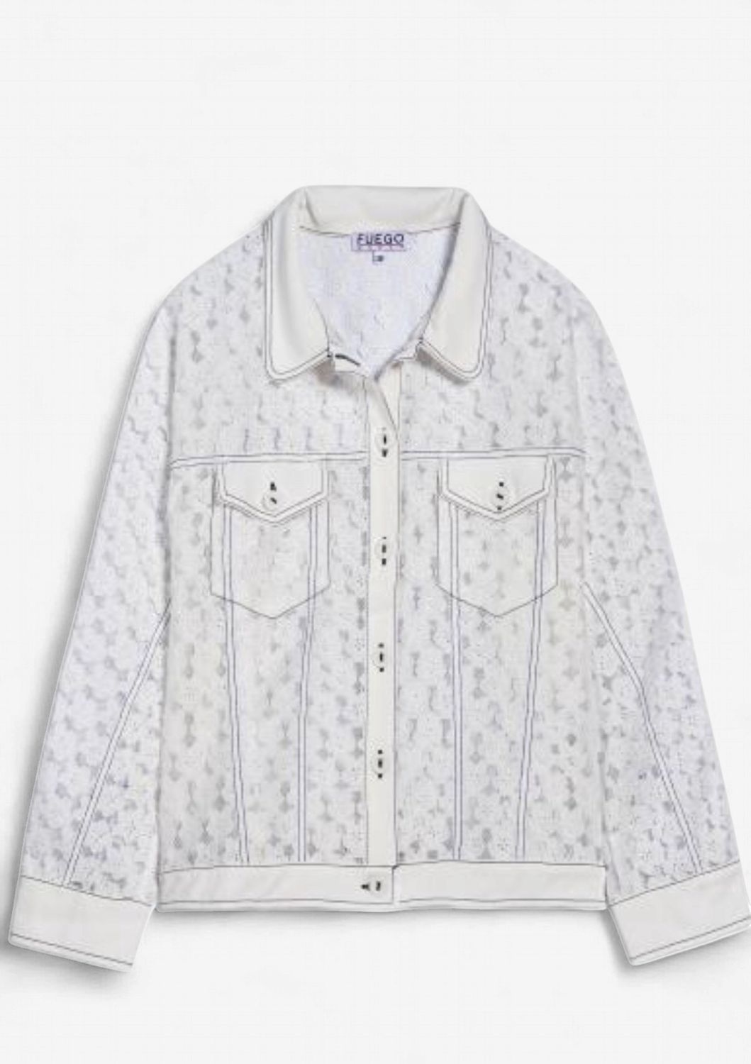 Fuego - Jacket blouson lace white