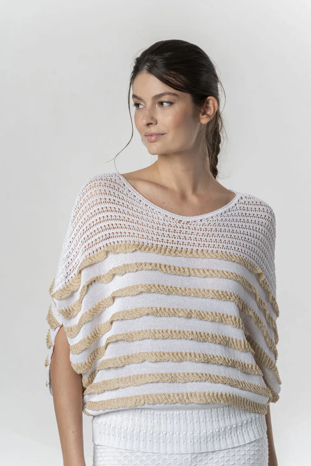 Elisa Cavaletti - Top knit bat sleeves