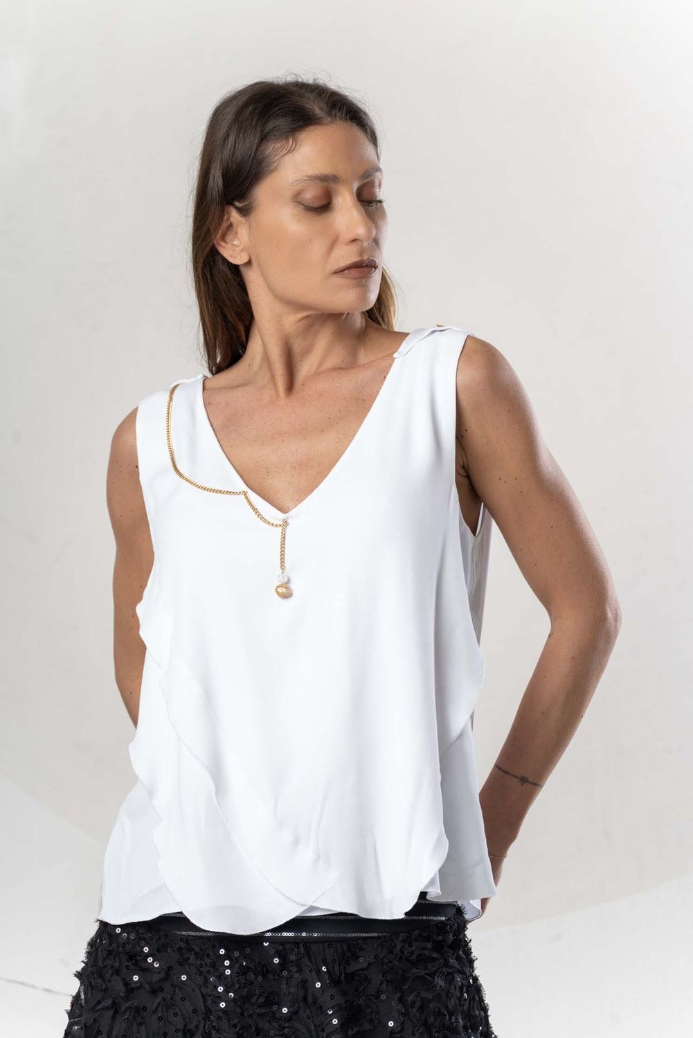 Cami georgette chain