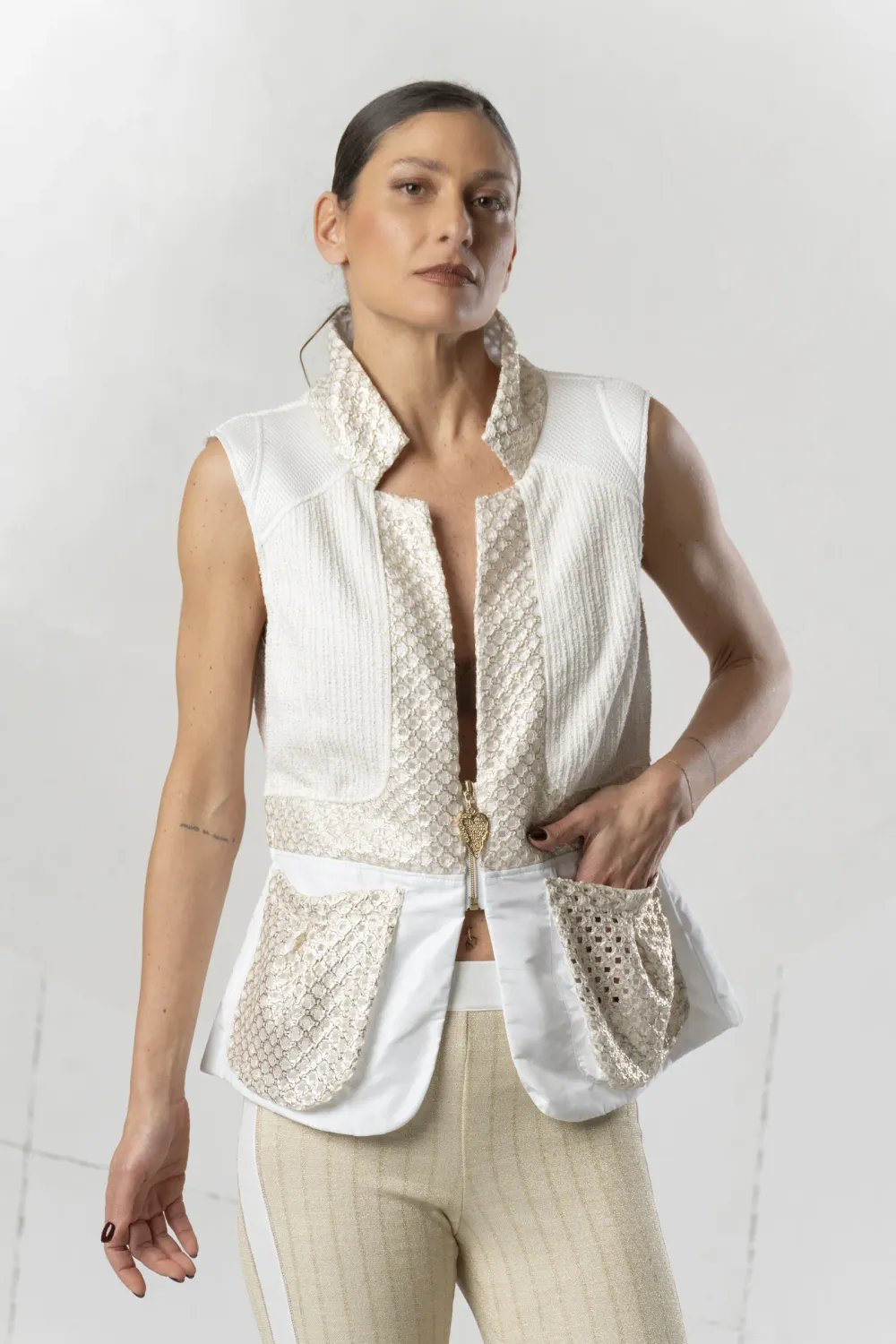 Elisa Cavaletti - Waistcoat gold