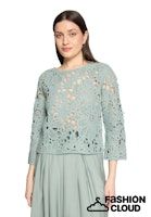 Pull knit flowers long sleeves