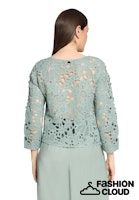 Pull knit flowers long sleeves