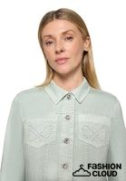 Jacket denim diamond pockets