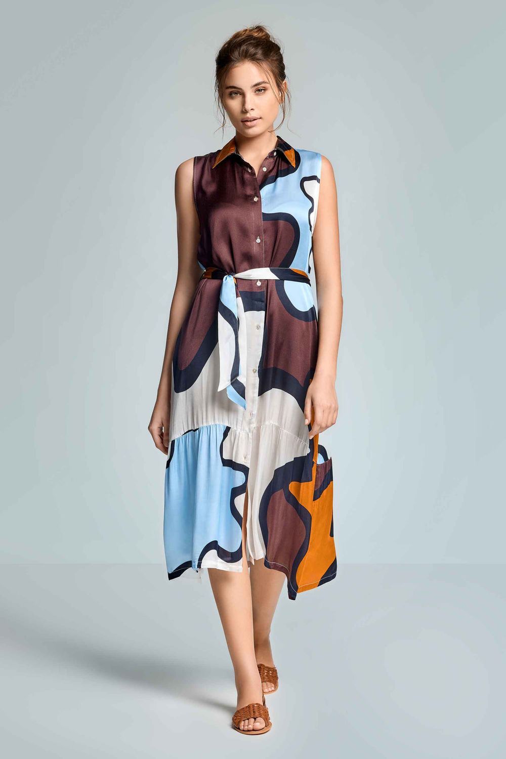 Dress sleevles satin Mora