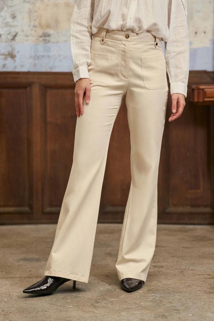 Pants cotton pocket front