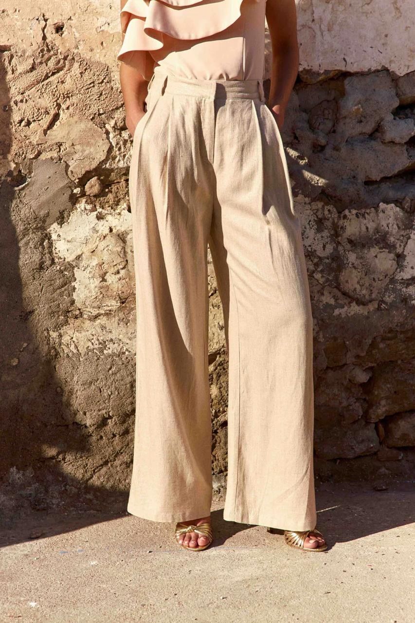 Palazzo linen lurex