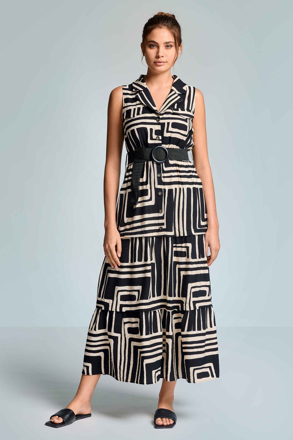 Dress long geometric Ivana