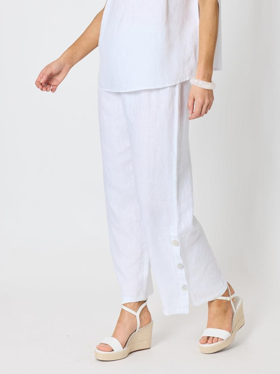 Hammock &amp; Vine - Pant Linen buttons side