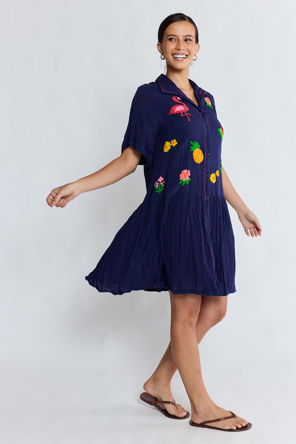 Lulalife - Dress Florida flamingo