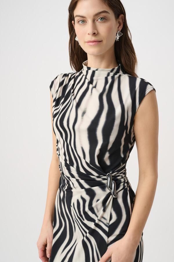JOSEPH RIBKOFF Dress drape zebra print