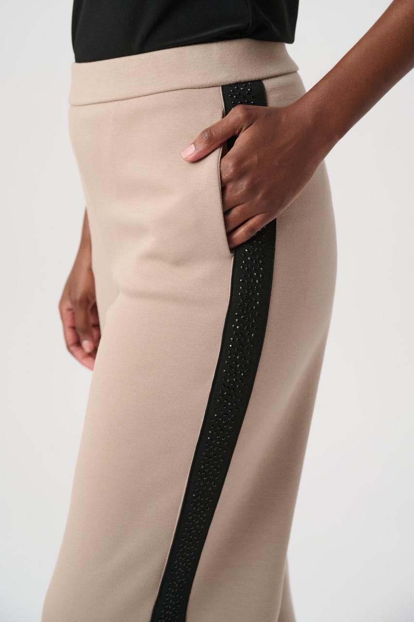 JOSEPH RIBKOFF Pant scuba wide leg with rhinestones