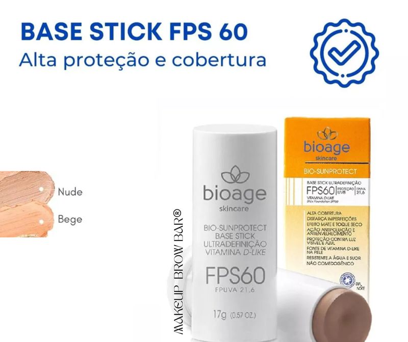 Protetor Solar Base Stick Ultradefinição Vitamina D - Bege