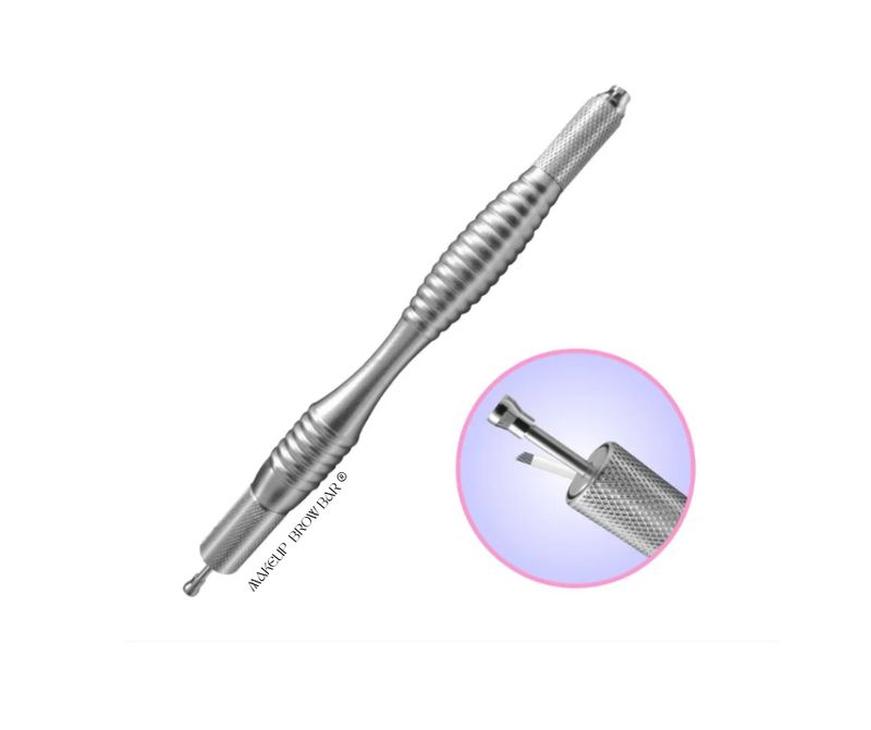 Tebori Microblading para Iniciantes - ponta dupla com apoio