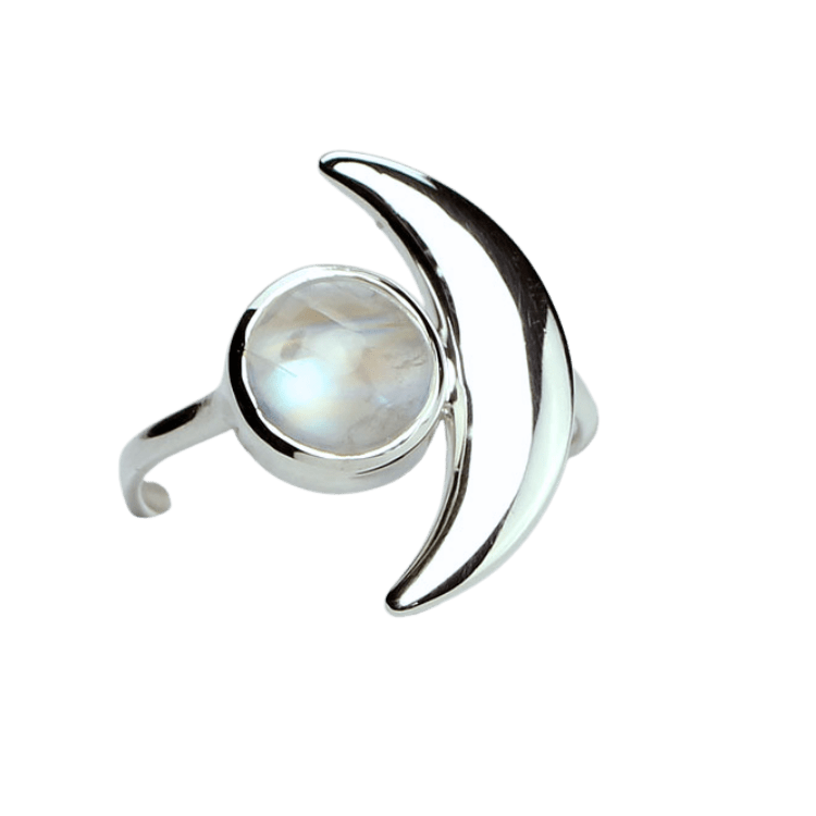 Moonstone Crescent Ring