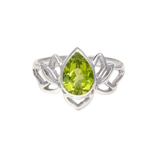 Peridot Lotus Ring