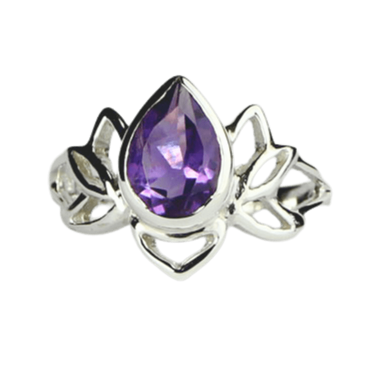 Amethyst Lotus Ring