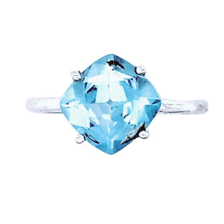 Blue Topaz Free Form Glitz Ring