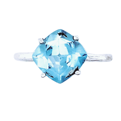 Blue Topaz Free Form Glitz Ring