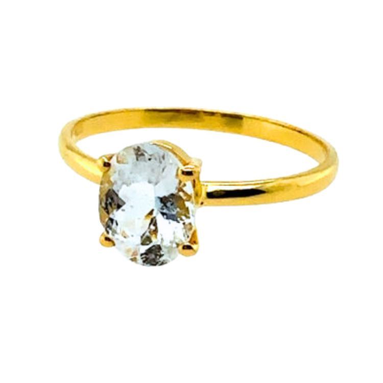 Aquamarine Gold Vermeil Ring