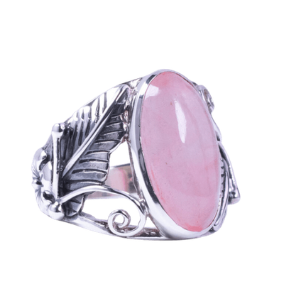 Rose Quartz Desert Flower Ring