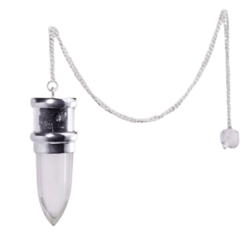 Clear Quartz Black Tourmaline Pendulum