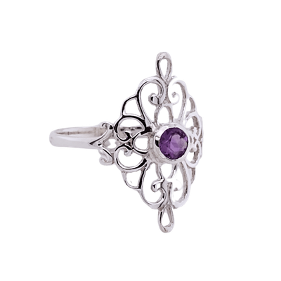 Amethyst Filigree Ring
