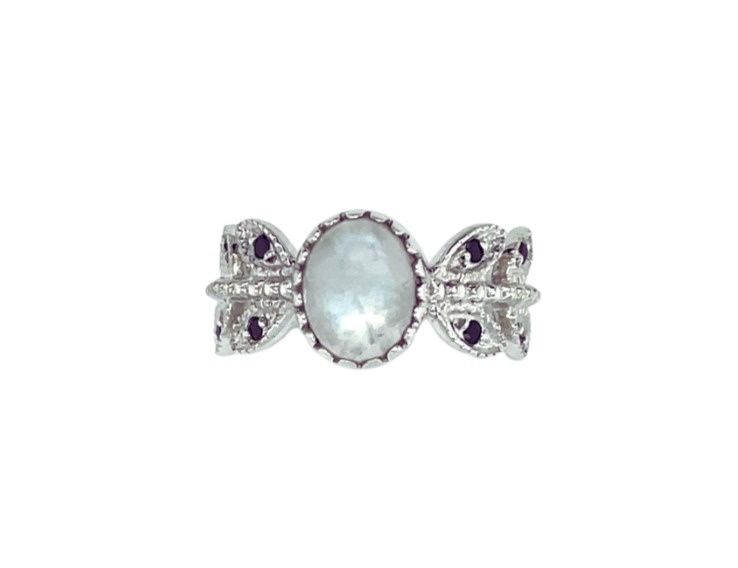 Moonstone Spinel Springtime Ring