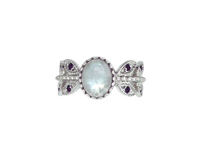 Moonstone Spinel Springtime Ring