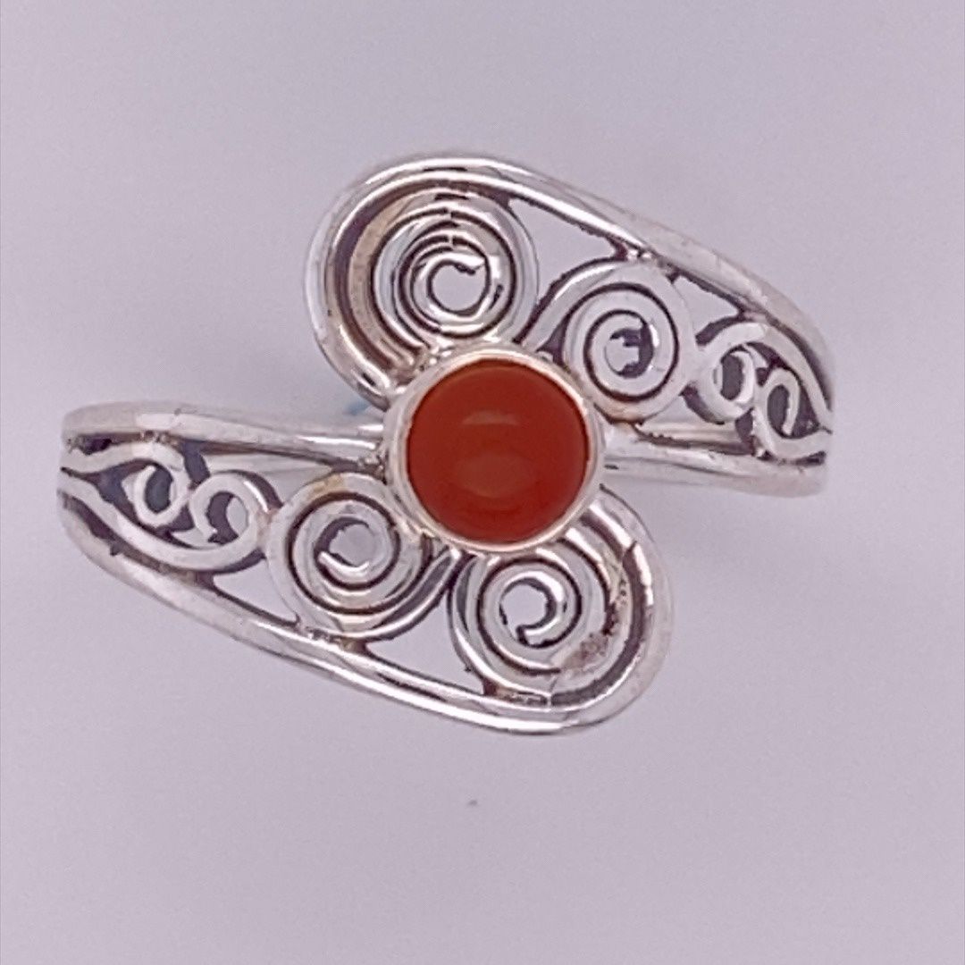 Carnelian Swirls Ring