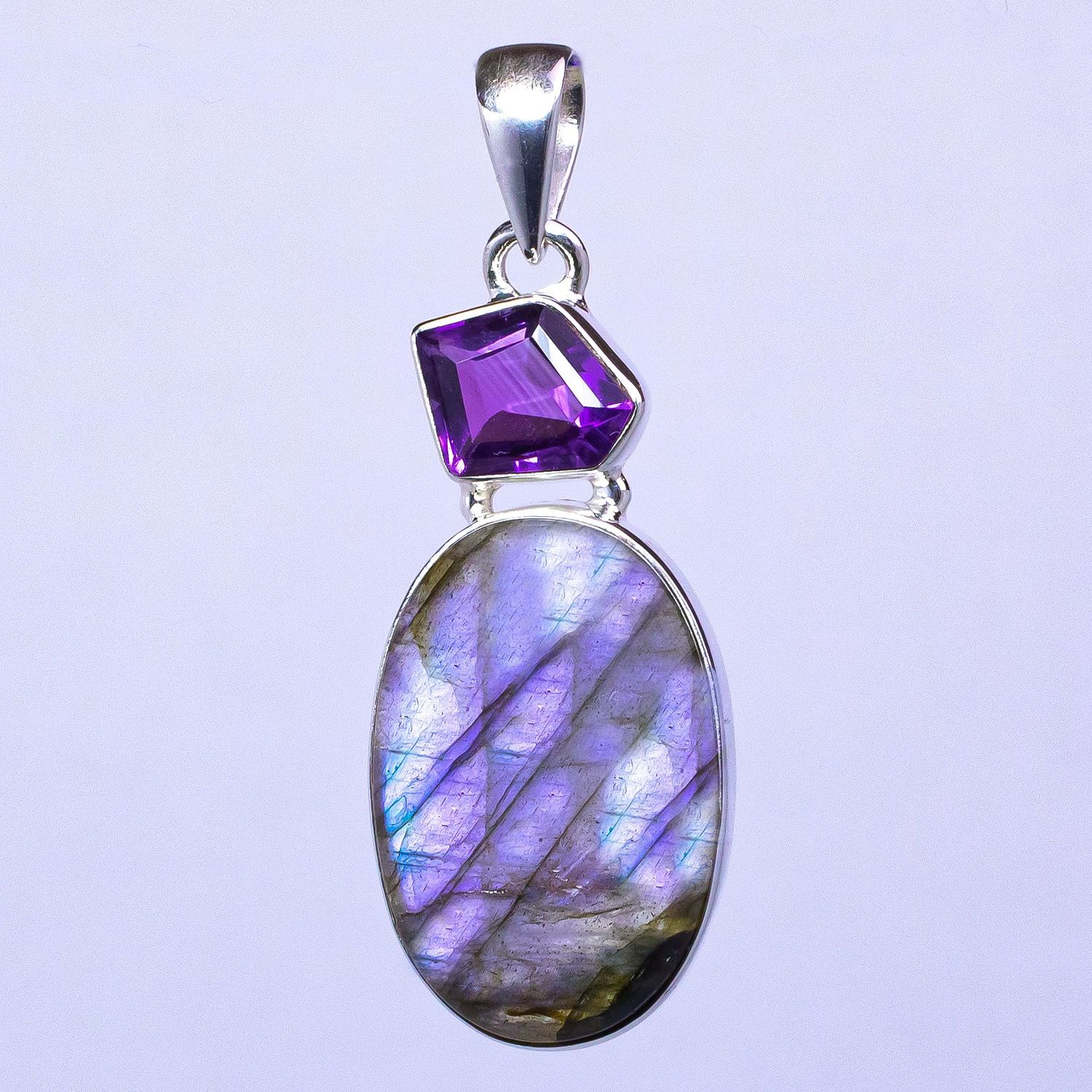 Labradorite Purple Mountains Majesty Pendant