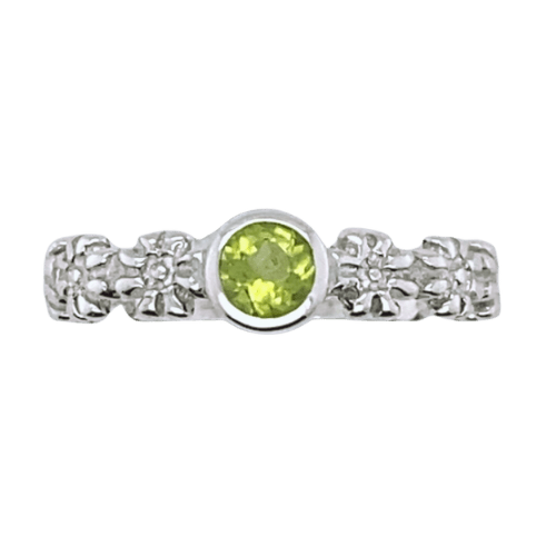Peridot Daisy Chain Ring