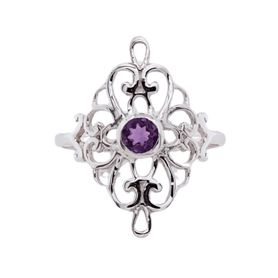 Amethyst Filigree Ring