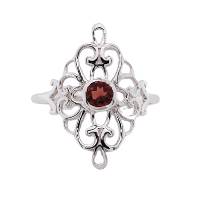 Garnet Filigree Ring