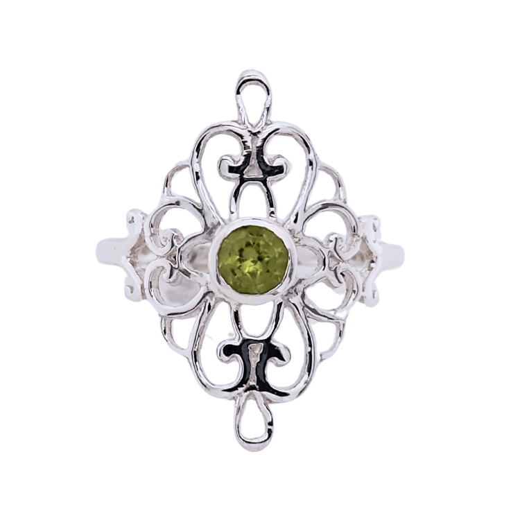 Peridot Filigree Ring