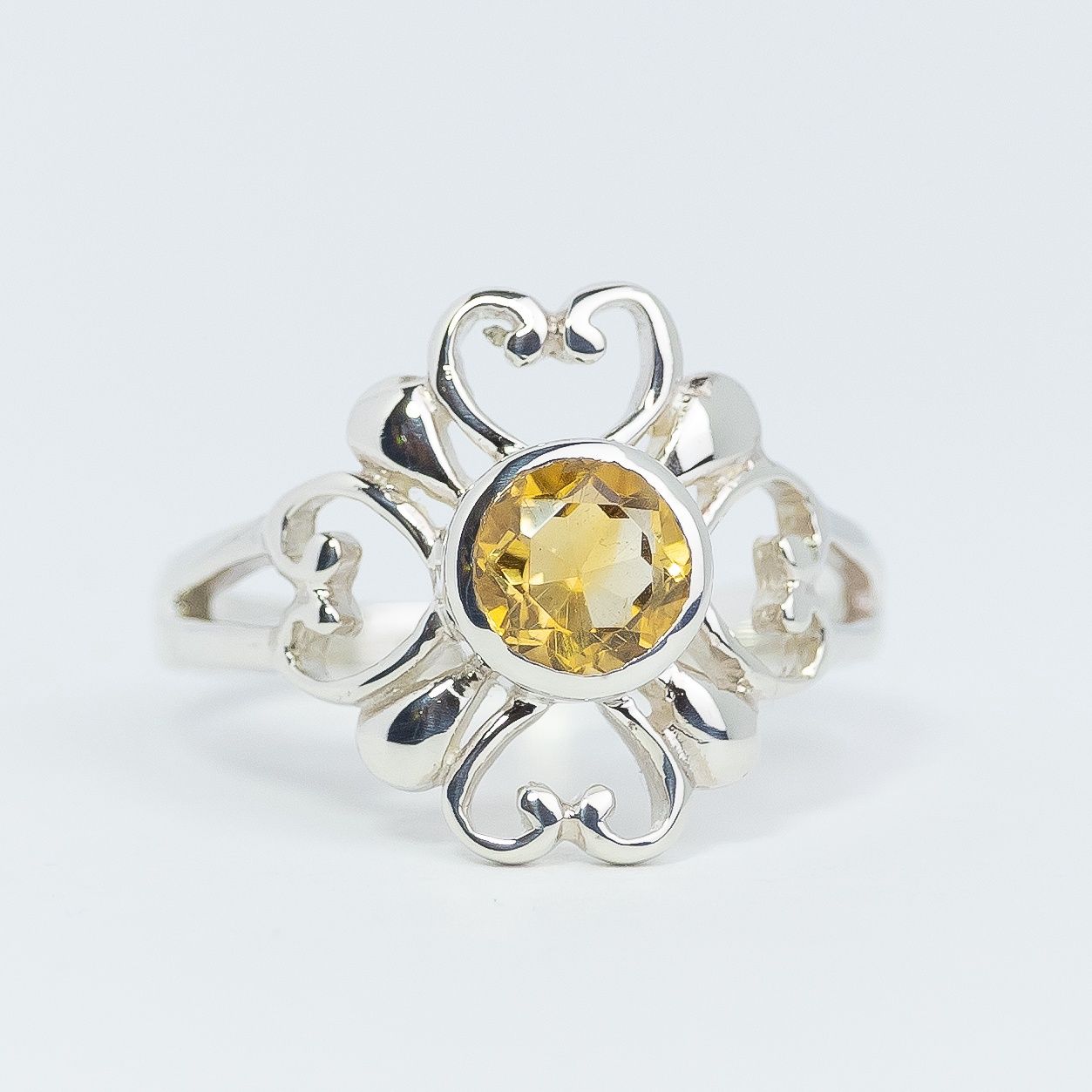Citrine Poetic Hearts Ring