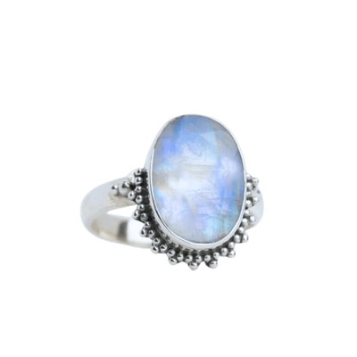 Moonstone Tribal Shine Oval Ring