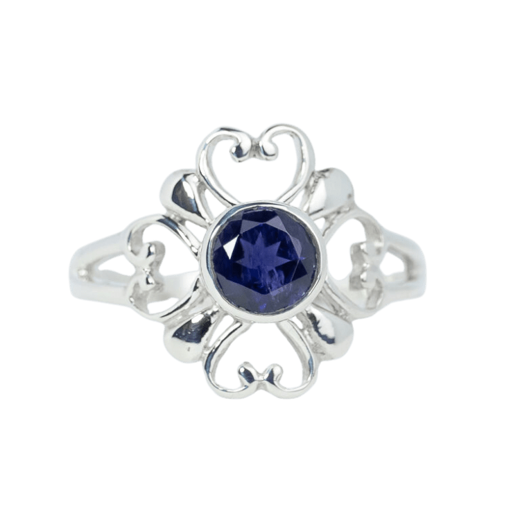 Iolite Poetic Hearts Ring