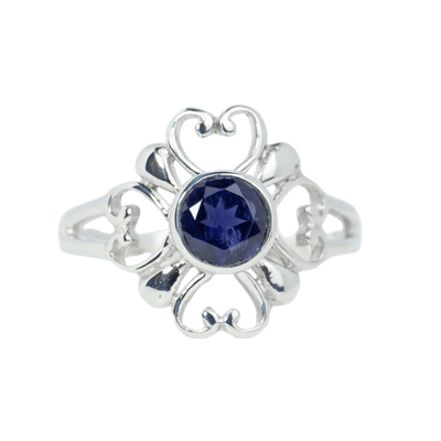 Iolite Poetic Hearts Ring