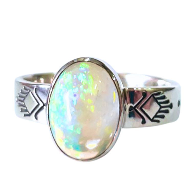 Opal Essence Oval Ring