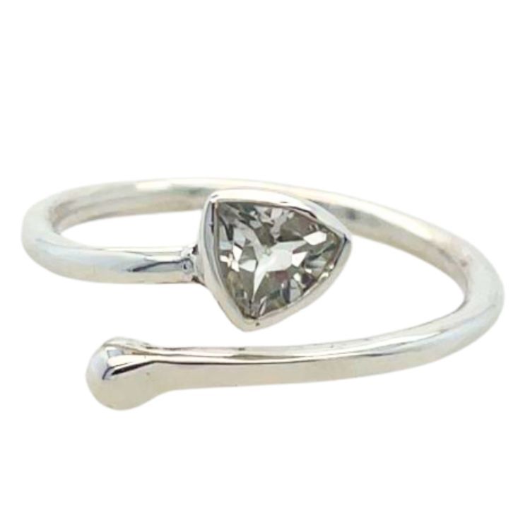 White Topaz Adjustable Wrap Ring