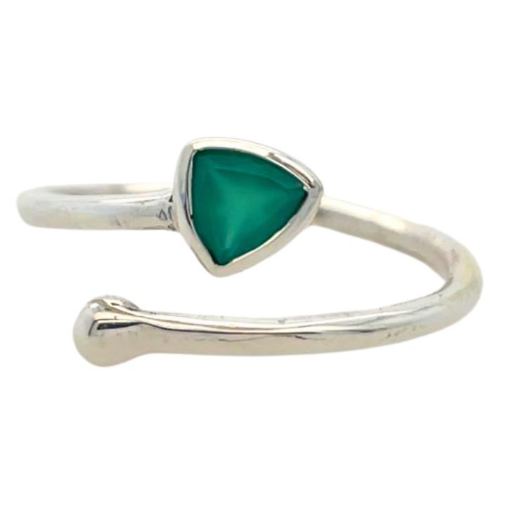 Green Onyx Adjustable Wrap Ring