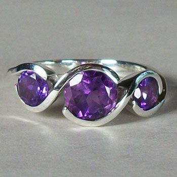 Amethyst Twister Ring