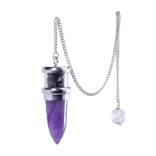 Amethyst Black Tourmaline Pendulum