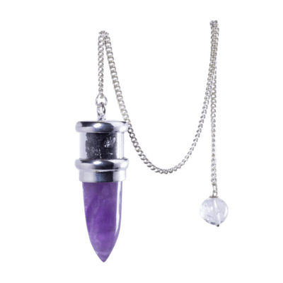 Amethyst Black Tourmaline Pendulum