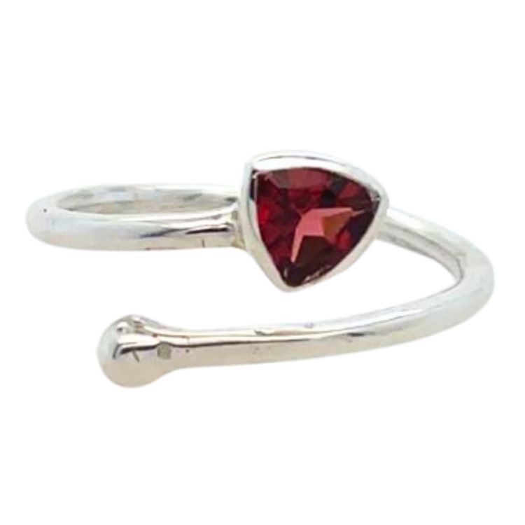 Garnet Adjustable Wrap Ring