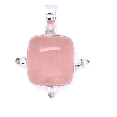 Rose Quartz Crystalline Pendant