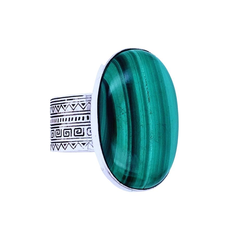 Malachite Sacred Tribe Unisex Multi Shape Ring