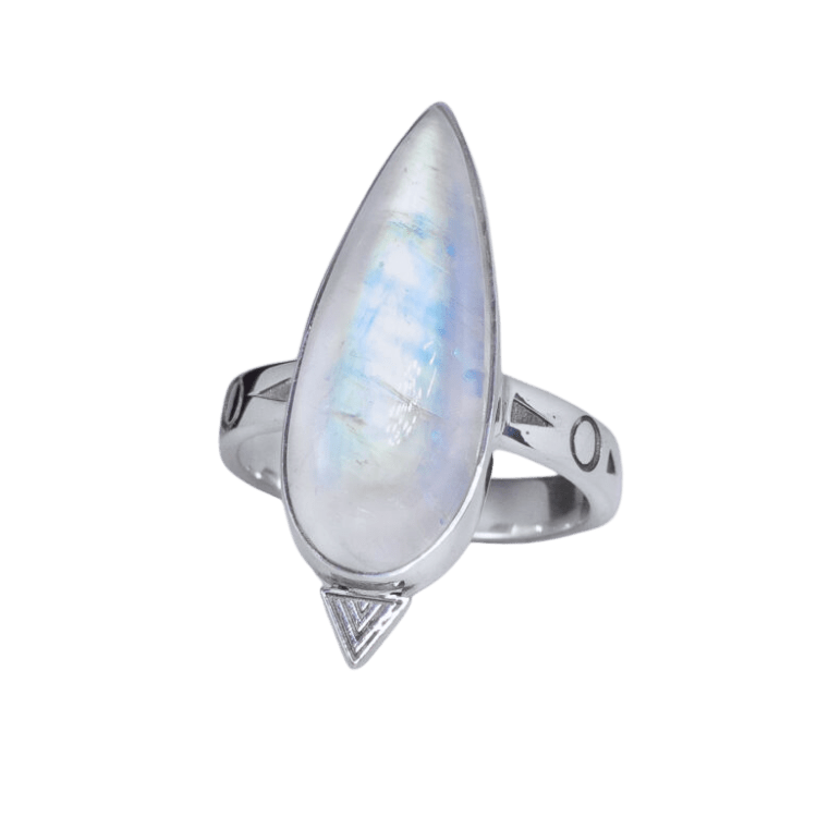 Moonstone Moondrop Ring