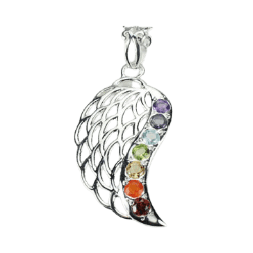 Chakra Guardian Angel Wing Pendant