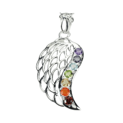Chakra Guardian Angel Wing Pendant